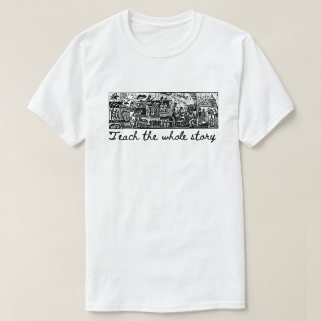 Camiseta BHM Ensinar a História Completa (Frente do Design)