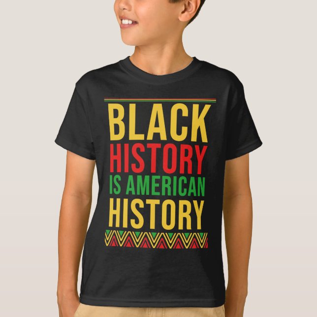 Camiseta Bhm Gift Black History É A História Americana Afri (Frente)