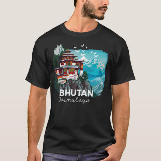 Camiseta Bhutan Himalaya Temple Bhutanese Hiking Costume
