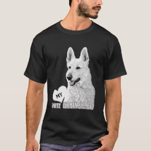 Camiseta Bhymer Ama Meu German shepherd Branco