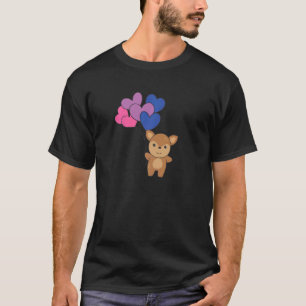 Camiseta Bi Flag Ballon Hearde Pride Lgbtq Deer