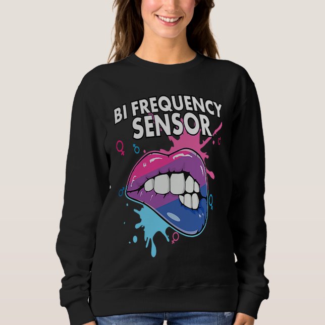 Camiseta Bi Frequency Sensor Bisexual Rainbow Pride Bisexua (Frente)
