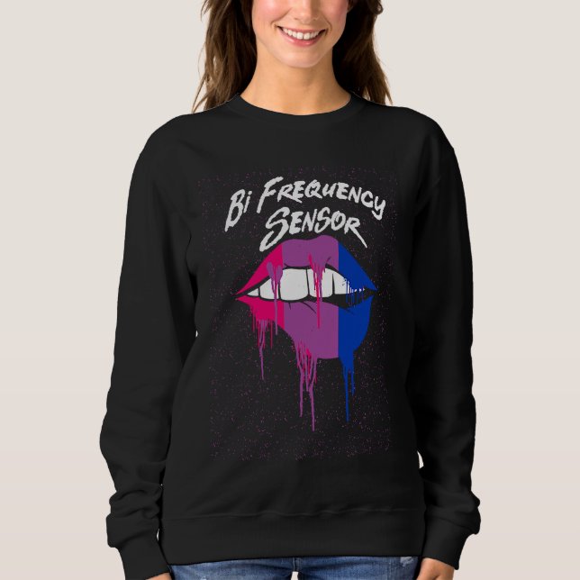 Camiseta Bi Frequency Sensor Bissexual Pun Bi Pride Piada L (Frente)