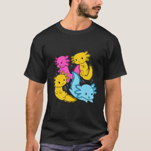 Camiseta Bi Orgulho Pansexual Salamander Mexicano Axolotl P
