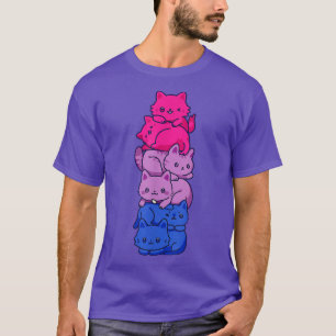 Camiseta Bi Pride Gato LGBT Bandeira Biseual Cute Kawaii Ca
