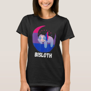 Camiseta Bi Pride Sloth Moon Bandeira Bissexual LGBTQ Bisse