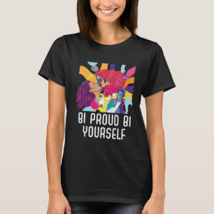 Camiseta Bi Proud Bi Yourself Rainbow Prioridade da Bissexu