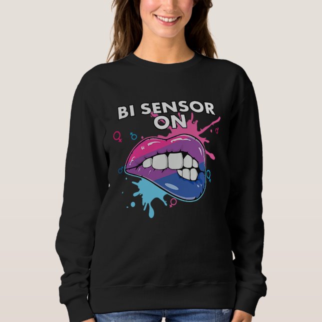Camiseta Bi Sensor On Bisexual Rainbow Pride Bisexuality LG (Frente)