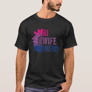 Camiseta Bi Wife Energy Bisexual Orgulho Bissexual Girassol