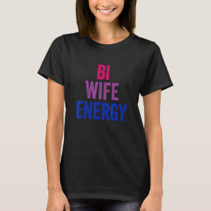 Camiseta Bi Wife Energy Bisexual Priorado Bissexual Flag Lg