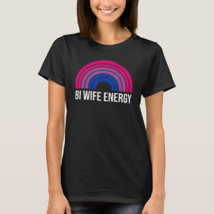 Camiseta Bi Wife Energy Retro Vintage Rainbow Prid Bissexua
