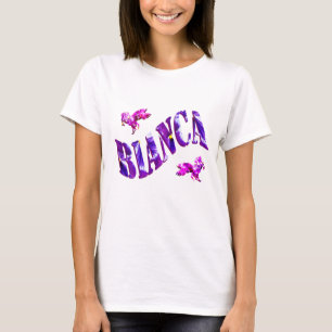 Camiseta Bianca, Nome De Meninas Feito Com Pansias,