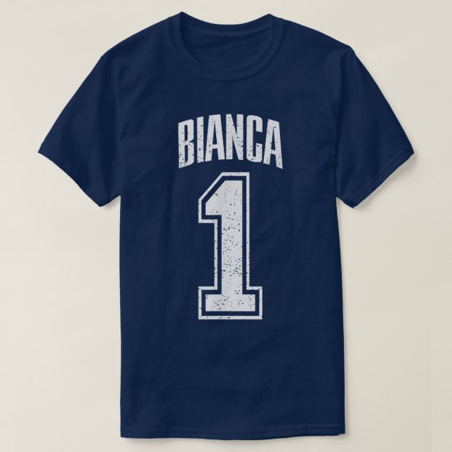 Camiseta Bianca Supporter Number 1 Biggest Fan  (Frente do Design)