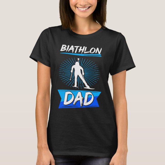 Camiseta biathlon dad sport winter sports biathlete skier f (Frente)
