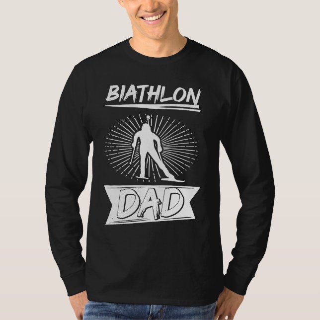 Camiseta Biathlon Dad Winter Sports Snow Biathlete Cross Co (Frente)