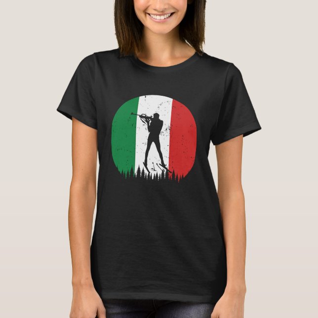 Camiseta Biathlon Itália Campeonato Mundial de inverno Espo (Frente)