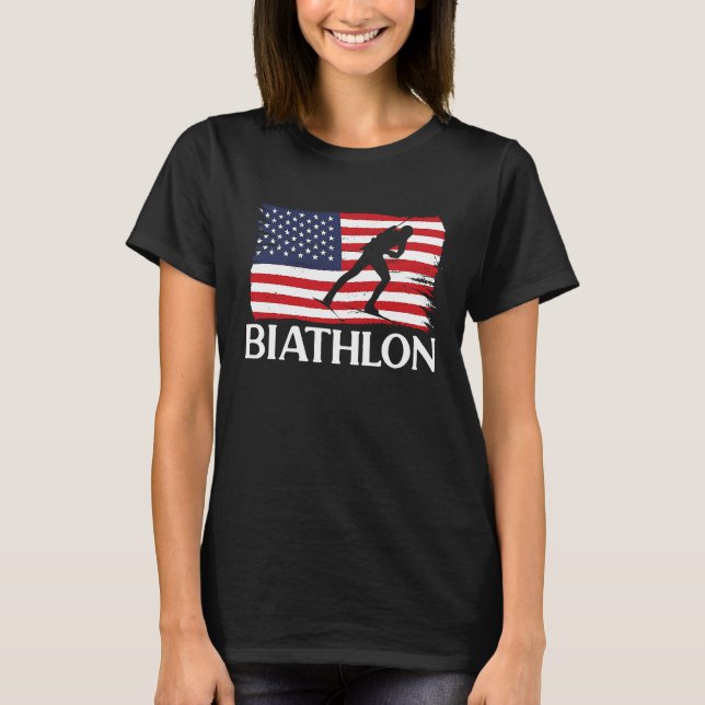 Camiseta Biathlon Target Skiing Biathlete Shooting Sports C (Frente)