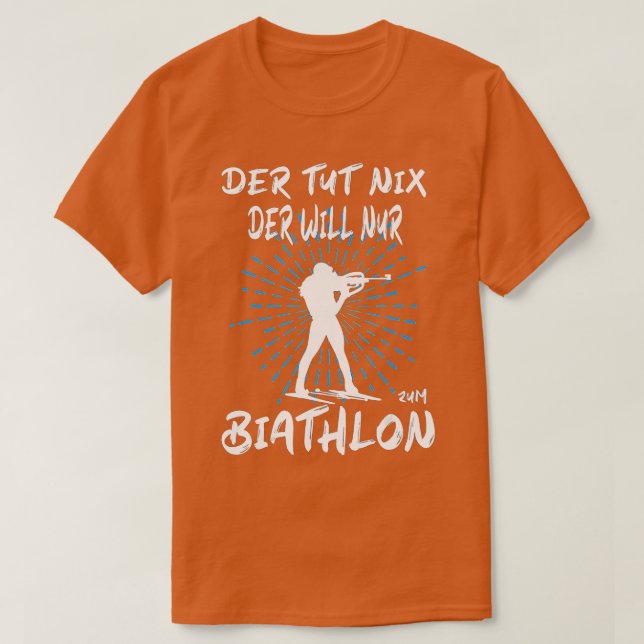 Camiseta Biathlon Winter Sport Biathlet Engraçado Biathlon (Frente do Design)