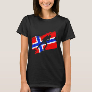 Camiseta Biatlo noruega bandeira noruegueses esqui de fundo