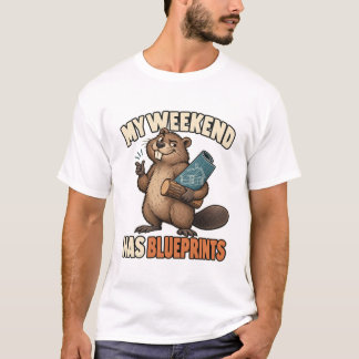 Camiseta Biber mit Bauplan – My Weekend Has Blueprints