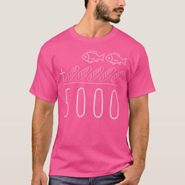 Camiseta Bíblia Cristã 5 Pão 2 Pinos 5000 Escolhidos Novame (Frente)