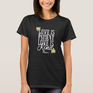 Camiseta Bíblia Cristã De Escrituras Verso Amor É Paciente