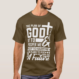Camiseta Bíblia Cristã Verdes Planeia Prosperá-Lo, Jeremia
