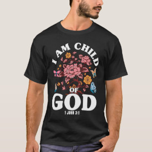 Camiseta Bíblia Cristã Verse 1 John 31 Flor Butterfly