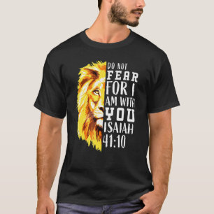 Camiseta Bíblia Cristã Verse Fé Sobre Leão De Medo De Juda