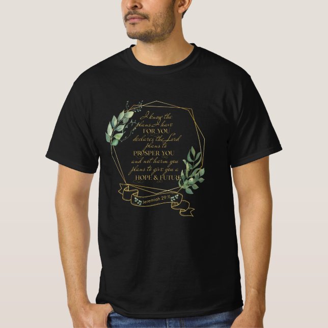 Camiseta Bíblia Cristã Verse Jeremiah 29 11 (Frente)