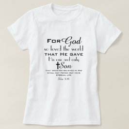 Camiseta Bíblia Cristã Verse John 3:16