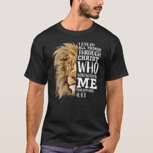 Camiseta Bíblia Cristã Verse Oferece Homens Pai Leão De 