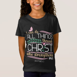 Camiseta Bíblia Cristã Verse Philippians 4:13
