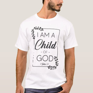 Camiseta Bíblia Cristã Verso Eu Sou Uma Criança De Deus 