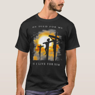 Camiseta Bíblia Cristã Verso - Jesus Morreu Por Mim 