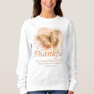 Camiseta Bíblia de borboleta cristã das mulheres Verso: O