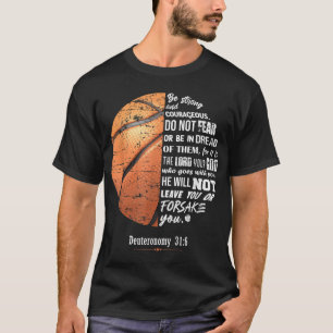 Camiseta Bíblia de Deuteronomia de Basquete Cristão Fé Verd