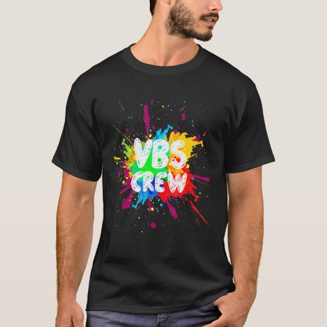 Camiseta Bíblia De Férias Da Tripulação Pintura Da Escola E (Frente)