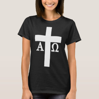 Camiseta Bíblia de Jesus Cristo Cross Alpha Omega Christian
