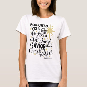 Camiseta Bíblia de Natal Cristã Versa Citação Religiosa