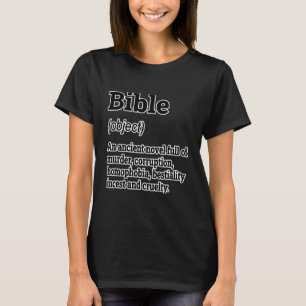 Camiseta Bíblia Definição Engraçado Humor Ateísta