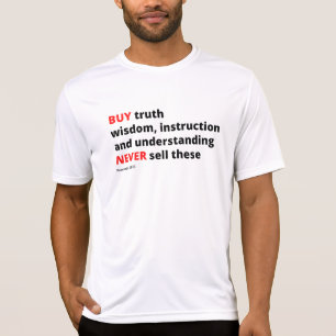 Camiseta Bíblia, Provérbios 23:23, verdade Comprar, sabedor