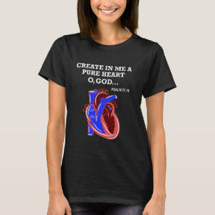 Camiseta Bíblia Pure Clean Heart De Cotação De Escritura Do