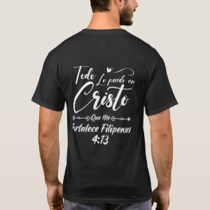 Camiseta Bíblia Religiosa Cristã Verse 4 13 Philippians