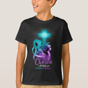 Camiseta Bíblia Religiosa Cruzada do Leão Cristão Verso Sui