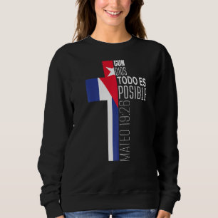 Camiseta Bíblia Religiosa Espanhola Cristã Versa Fl Cubano