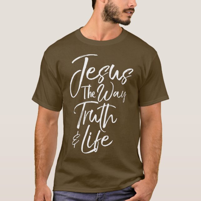 Camiseta Bíblia Verse Citação significa Jesus como a Verdad (Frente)