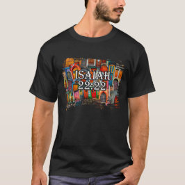 Camiseta Bíblia Verse Isaiah 22:22 Portas Colagem Religiosa