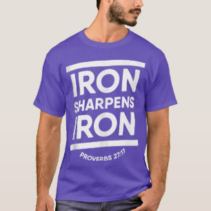 Camiseta Bíblia Verse Proverbs 2717 Ferro Sharpens Iron Chr