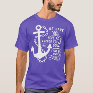 Camiseta Bíblia verso Christian Anchor Hebraico 619 Presen